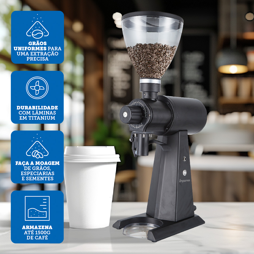 Loja Impomac - Moedor de Café Impomac Coffee Grinder Pro